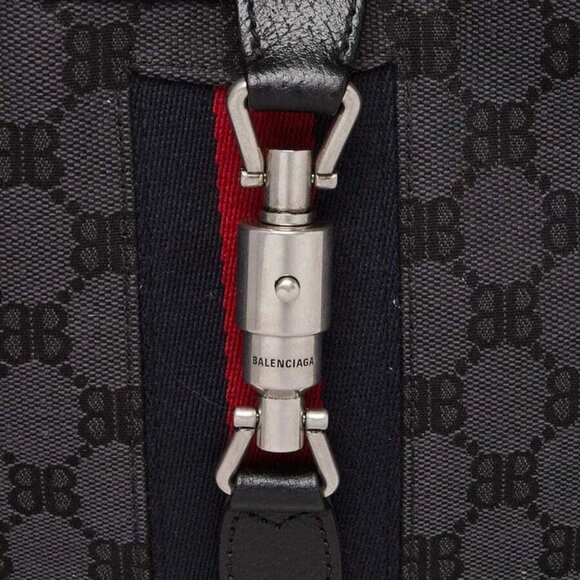 Balenciaga x Gucci Black/Grey Canvas/Leather The Hacker Project 1961 Small Ja... - Picture 8 of 11